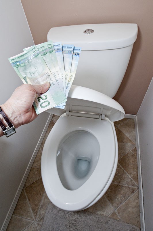 EASY MONEY – Morinville is offering residents a rebate to any household that replaces an old toilet with a more water-efficient toilet with a dual-flush system like the one