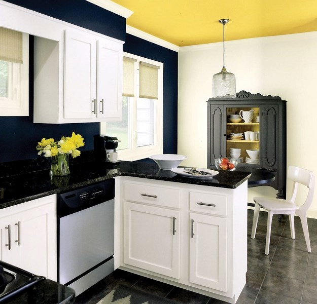 ALL THE RAGE – Trends in interior painting include the popularity of yellow and painting the ceiling a different colour than walls.