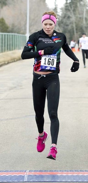 FASTEST FEMALE &#8211; Alexandra Gordichuk of Edmonton was the female winner of the 28th annual St. Albert 10-Mile Road Race on Sunday. Her time of one hour