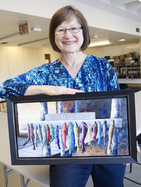 A FINE CATCH – St. Albert artist Diane Stone&#8217;s painting Catch of the Day represents the theme of this year&#8217;s St. Albert Painters Guild Show and Sale