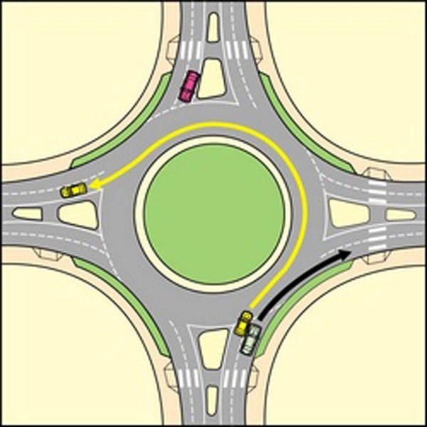 ROUND AND ROUND – Studies on traffic roundabouts have found that they produce fewer injuries and fatalties because drivers approach them at slower speeds.