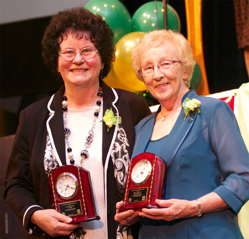 TIE GAME &#8211; Vi Oko (left) and Helen Kieran were both awarded the honour of Volunteer Citizen of the Year on Saturday.