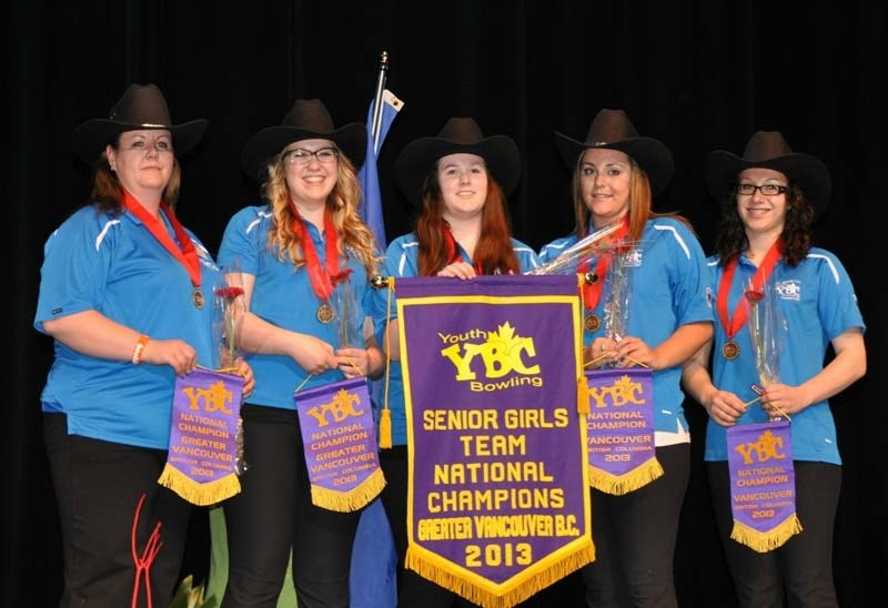 NATIONAL CHAMPIONS &#8211; The St. Albert Bowling Centre team of (L-R) coach Dorry Mielke and Katie Demuynck
