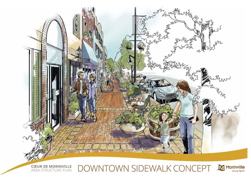 HEART OF THE COMMUNITY – A Morinville plan calls for a pedestrian-friendly downtown.