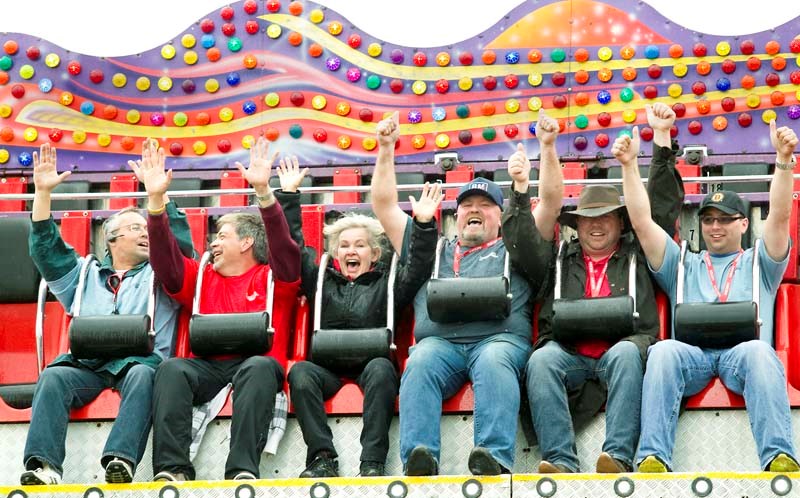 LET&#8217;S RIDE – (From left) Greg Amyotte