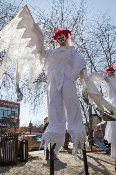 TALL ENTERTAINMENT – Stiltwalkers will once again be a common sight at the International Children&#8217;s Festival.