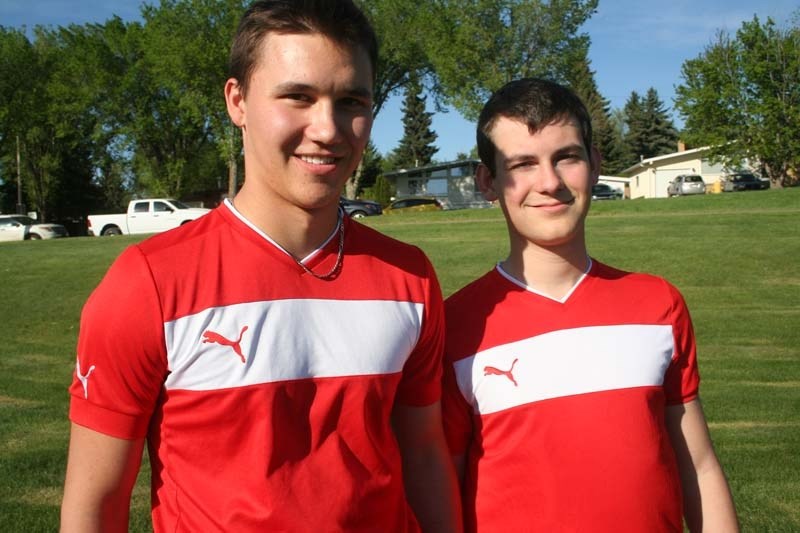GOT YOUR BACK – St. Albert Blues FC striker/coach Cole Usher