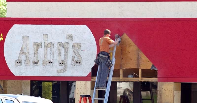 TIME FOR A CHANGE – Arby&#8217;s is one of several fast food outlets undergoing renovations on St. Albert Trail.