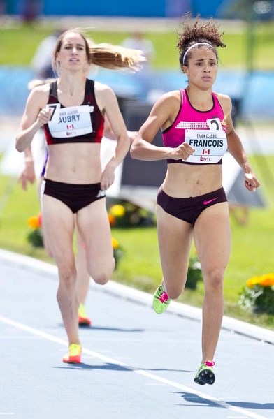 GOING FOR IT – St. Albert&#8217;s Rachel Francois set a season personal best in the 800 metres on the track at Edmonton&#8217;s Foote Field Saturday afternoon.