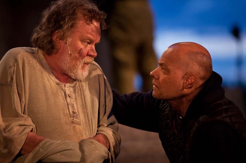 KENT AND LEAR – John Wright (left) plays King Lear and former St. Albert thespian John Kirkpatrick is his devoted servant Kent.