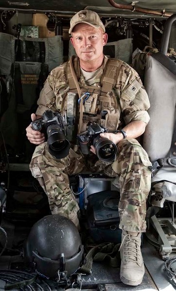EMBEDDED PHOTOGRAPHER – David Bowering is receiving a prestigious medal for his photographs of the military in Afghanistan.