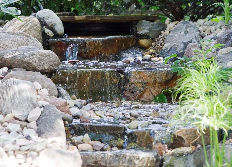 SILVERTON STYLE – The newly built rock garden at the home of Ernie and Lorene Silverton.