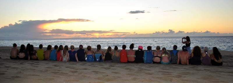 On the beach at trail&#8217;s end.