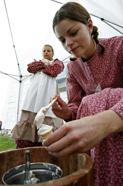 FRESH SCOOPS – Old fashioned ice cream will be served during Mission Hill Day Sunday at Father Lacombe Chapel.