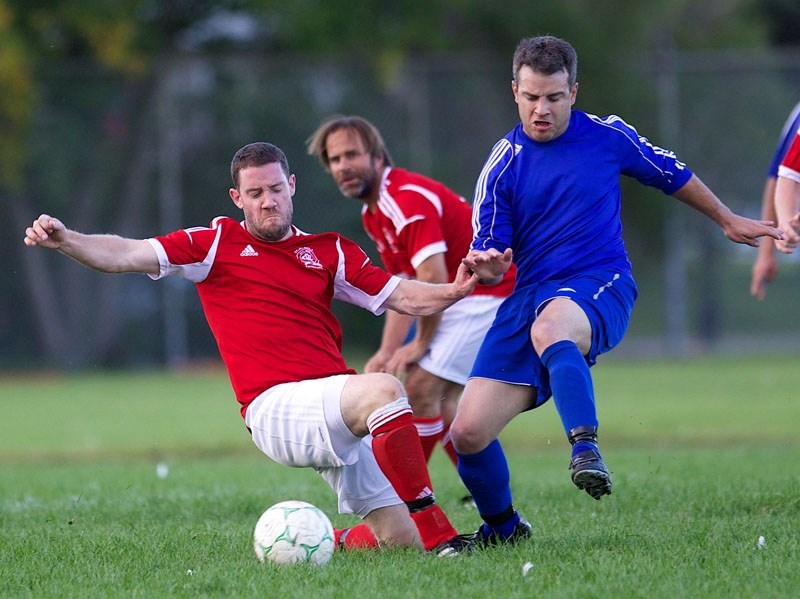 PLAYDOWNS &#8211; A Tier II provincial berth was at stake Monday between the St. Albert Impact Rangers and Scona Blues in the Edmonton District Soccer Association playdowns.