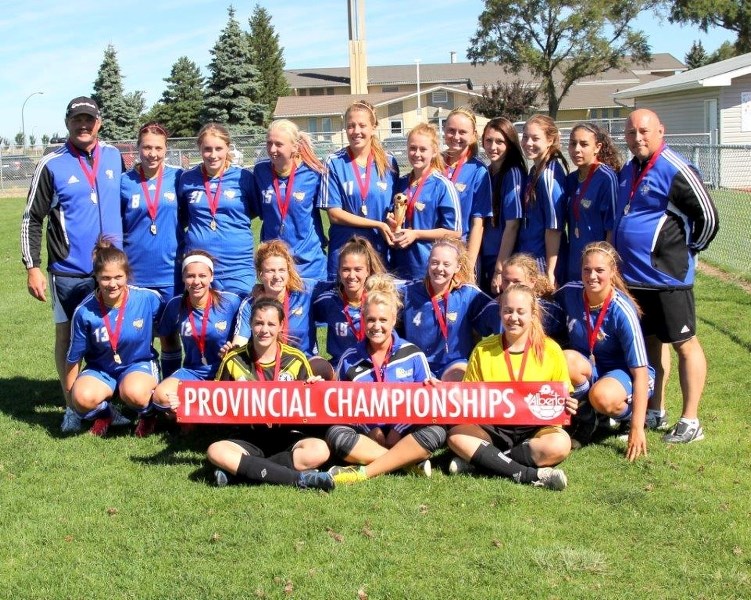 GOLDEN GIRLS &#8211; The St. Albert Impact U18 female soccer team was crowned the Tier II provincial champions after shutting out Edmonton Southwest 5-0 Sunday in Medicine
