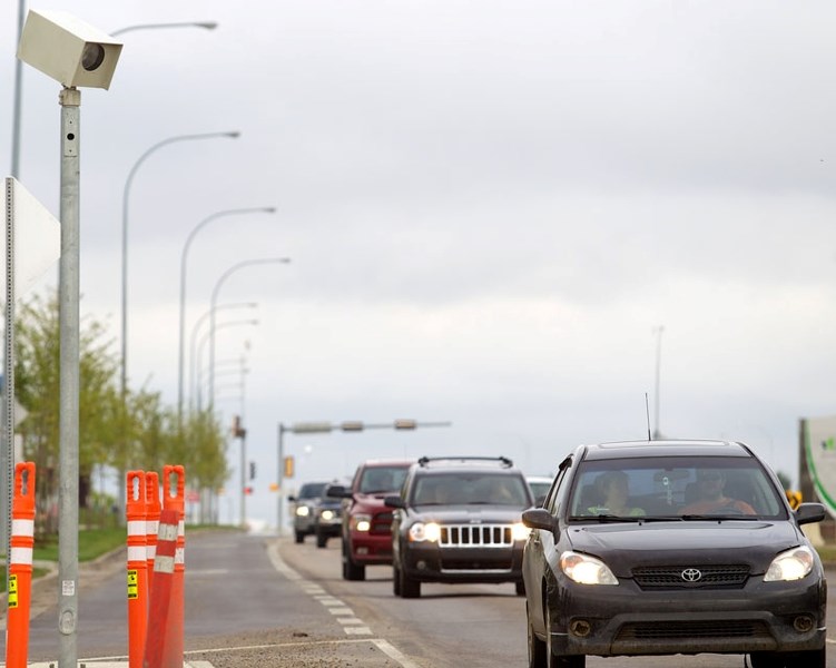 NEW SPEED TRAP &#8211; A new red light/speed camera system has been installed at Giroux and St. Albert Trail in the southbound lanes.