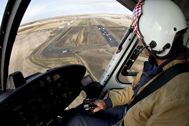 SKY HIGH – Delta Helicopter pilot and base manager Evan Cole took media on an bird&#8217;s eye view tour Thursday.