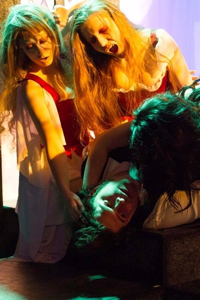 BLOODLETTING SCENE – Count Dracula&#8217;s vixens try to devour Harker
