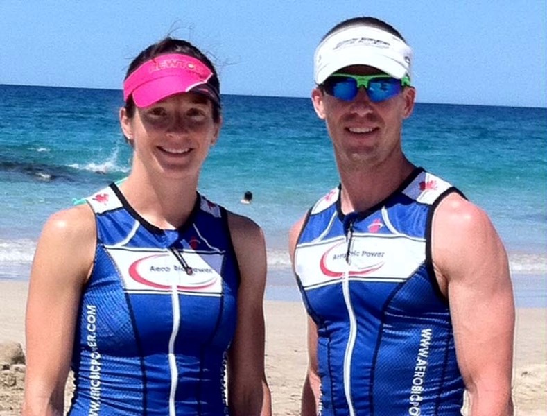 MADE OF IRON &#8211; Jennifer St. Pierre and Marc Meunier of St. Albert completed the 35th annual Ironman World Championships last Saturday in Kona