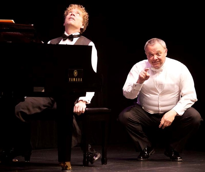 RIGHT NOTES – Ted Dykstra (left) and Richard Greenblatt are wrapping up their hugely successful 2 Pianos 4 Hands with a run at the Citadel Theatre.