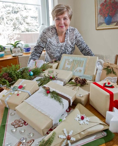 GIFTED WRAPPER – Jarmila Sazavsky is a gift-wrapping guru who incorporates a lot of crafts and organic material.