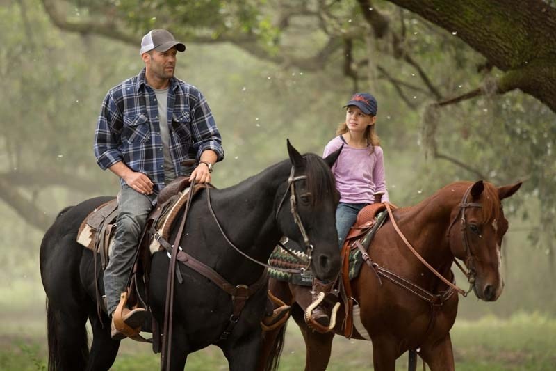 Jason Statham and Izabela Vidovic star in a scene from the movie &quot;Homefront.&quot;