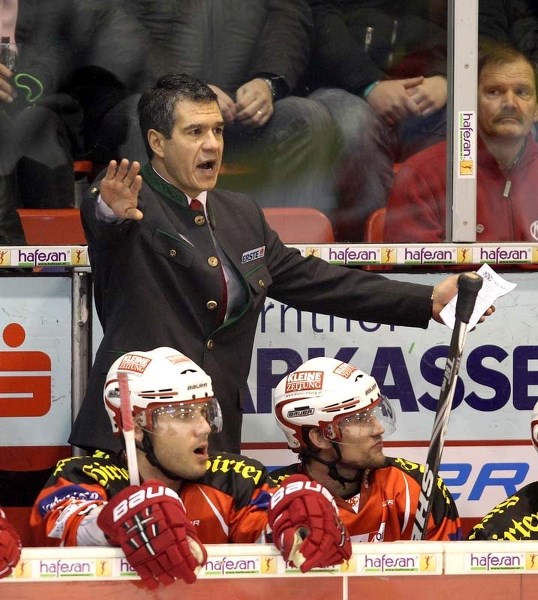 AUSTRIAN BENCH BOSS &#8211; Emanuel Viveiros of St. Albert is the head coach of the Austrian Eagles at the Sochi 2014 Winter Olympics. In 2009 he coached KAC Klagenfurt to