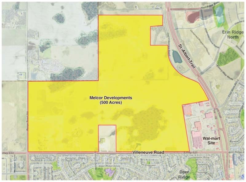 LONG-TERM DEVELOPMENT – Melcor is working on a plan to develop residential and commercial areas north and west of Walmart over the next 10 to 15 years.