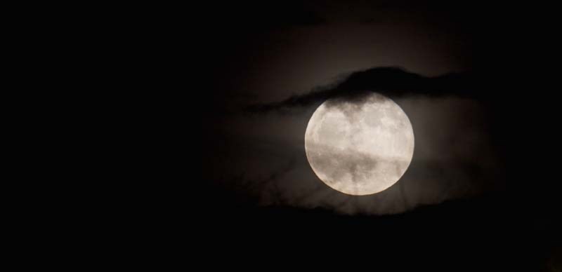 BIG BAD MOON – A bright moon combined with clouds could make it difficult to view the annual Geminid meteor shower