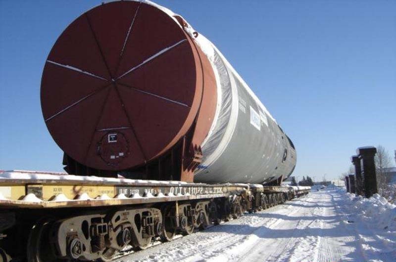 BIG MOVE – A dozen massive steel components will be trucked to the North West upgrader site after travelling to the area by sea and rail from Japan.