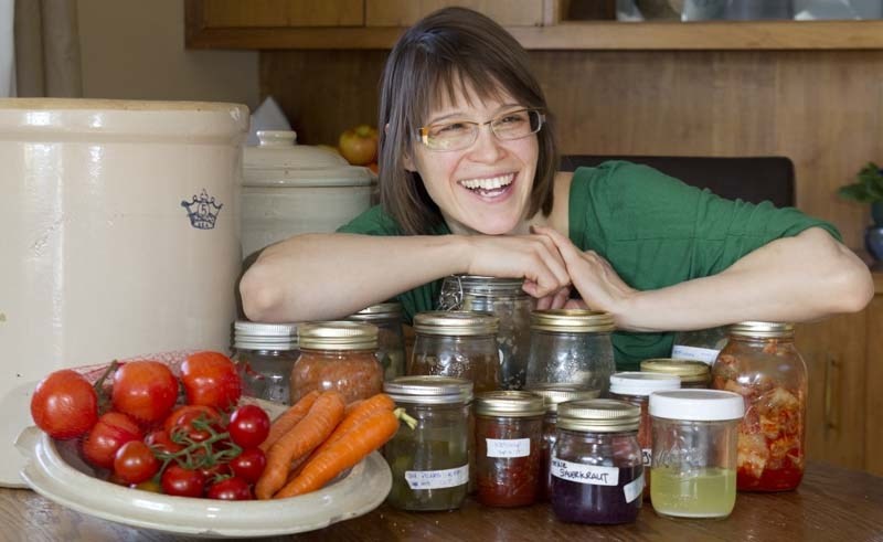 FERMENTED FOODIE – Fermented food aficionado Megan Miller shows some samples of her work