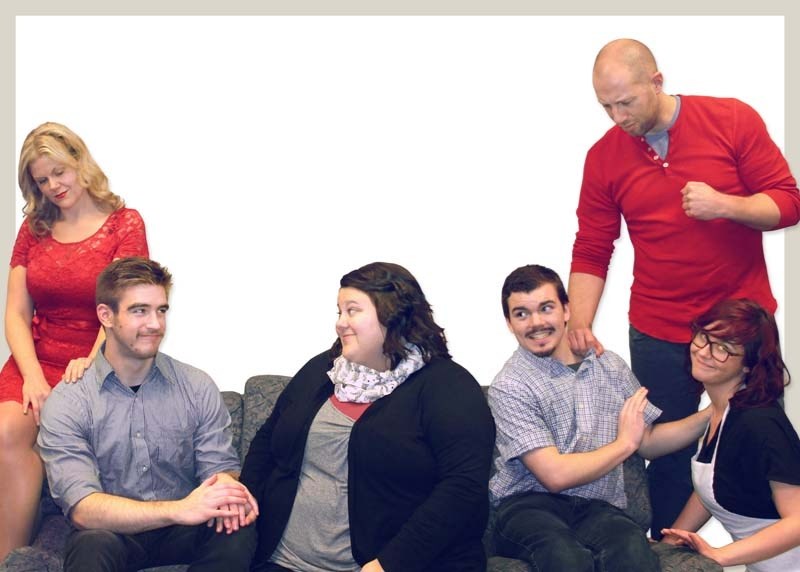 STATE OF UNDRESS – The cast of Don&#8217;t Dress for Dinner is (left to right): Candice Jwaszko