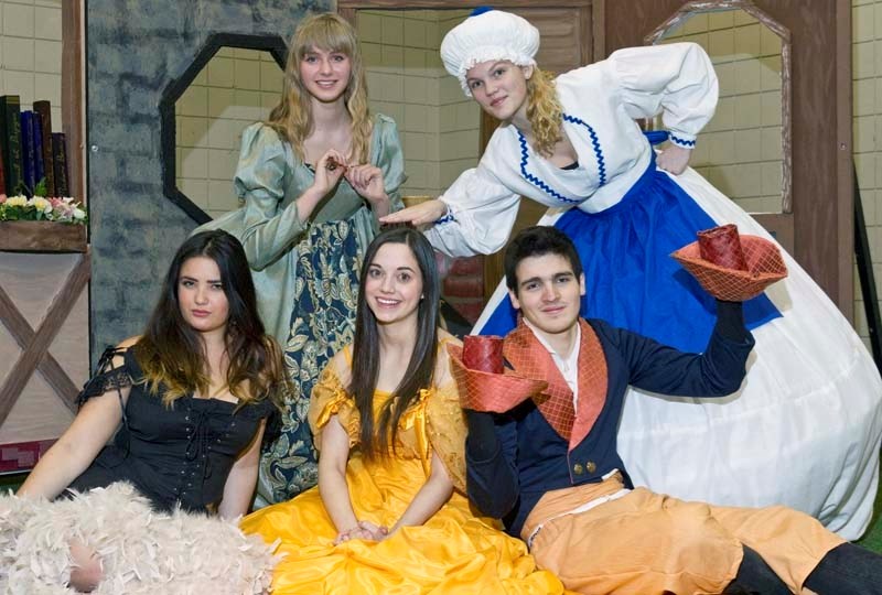 DISNEY&#8217;S CLASSIC – Bellerose High is mounting Beauty and The Beast at the Arden Theatre from Feb. 11 to 13. Left to right Arden St. André (black) plays Babette; Annika
