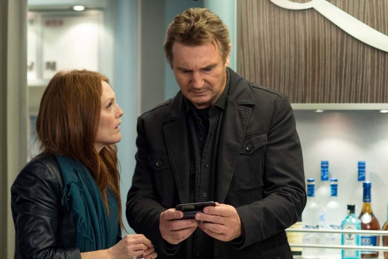 IN-FLIGHT MESSAGE – Liam Neeson and Julianne Moore deliver solid performances in the tense thriller Non-Stop.