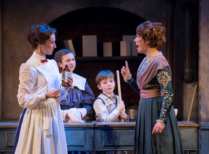 SPOONFUL OF SUGAR – Blythe Wilson (left) plays Mary Poppins while St. Albert Children&#8217;s Theatre alumna Kate Ryan (right) plays Mrs. Banks in the Citadel production.