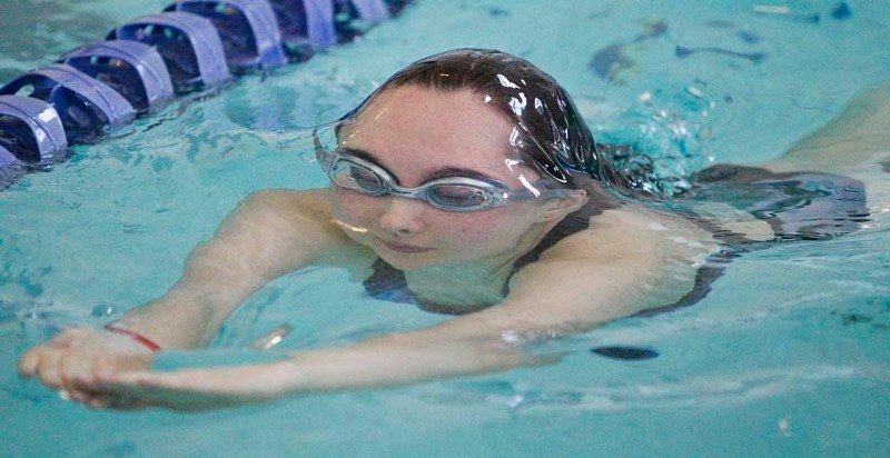 WET WORKOUT – Water workouts can involve swimming laps in the pool