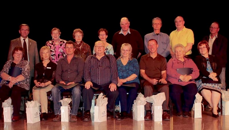 TRULY OUTSTANDING – Sturgeon County&#8217;s outstanding volunteers of the year. Front