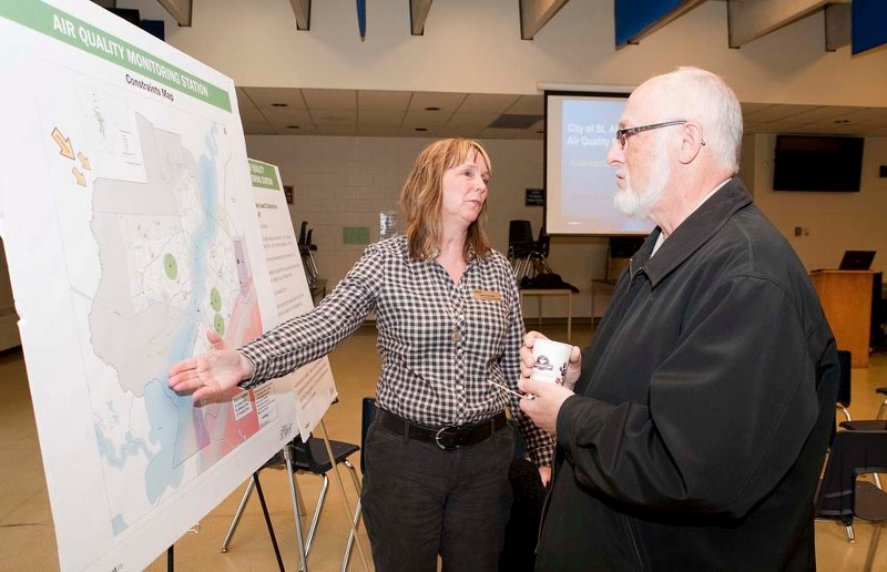 WHERE TO PUT IT – City corporate strategic services director Leah Kongsrude discusses potential locations for the city&#8217;s first permanent air quality monitoring station