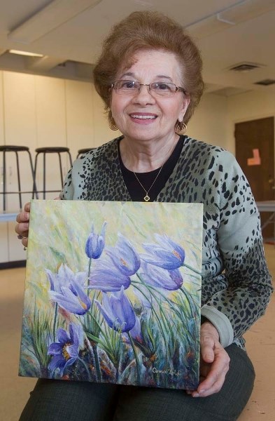 INSPIRATION – St. Albert Painters&#8217; Guild member Anna Zoldi&#8217;s recent work was the inspiration for the guild&#8217;s &quot;Picture Perfect Spring&quot; theme at its 