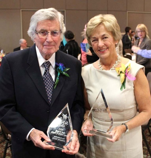 RECOGNIZED – Jack and Mary O&#8217;Neill each recently received an award from the Seniors Association of Greater Edmonton at its eighth annual SAGE Awards ceremony.