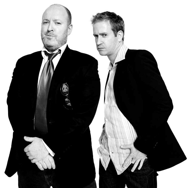 WACKY COPS – Chris Craddock (left) and St. Albert&#8217;s Matt Alden pool their wacky humour in Cliffhanger on May 17 at the Thousand Faces Festival.