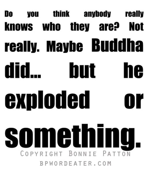 WORD ART – Artist Bonnie Patton likes to work with words in a way that makes the viewer stop and smile.