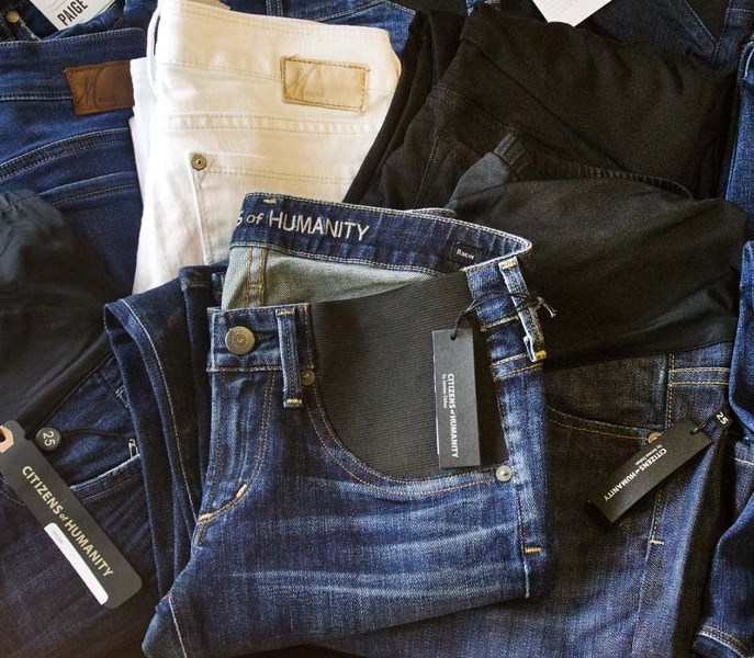 DENIM LOOK – Maternity Jeans at Yo Mama Maternity Boutique along 124 Street in Edmonton.