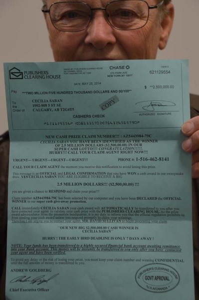 FAKE CLAIMS – Local resident Roger Eisworth dropped by the St. Albert Gazette with a fraudulent letter he wanetd to warn other residents about.