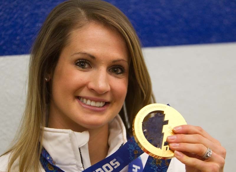TV STAR? – St. Albert hockey player Meaghan Mikkelson shows off the gold medal she won at the 2014 Sochi Olympics. She&#8217;ll soon be starring in a popular TV show.