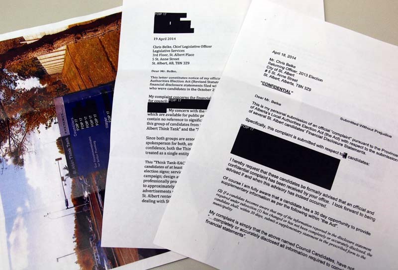 ELECTION COMPLAINTS – A freedom of information request led to the city releasing these documents