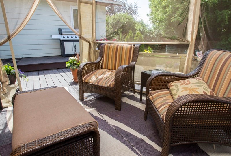 ESCAPE THE HEAT – While the deck is a place to enjoy the outdoors