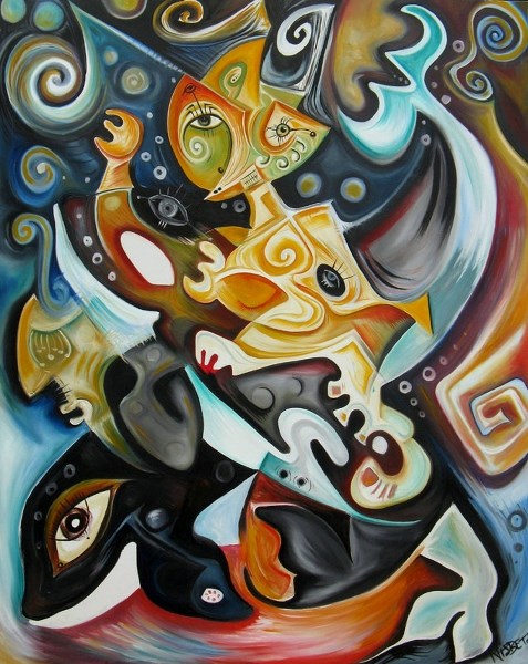 SPIRITUAL INFLUENCE – Aynsley Nisbet&#8217;s paintings have captured much attention for their abstract surrealism with heavy spiritual influences