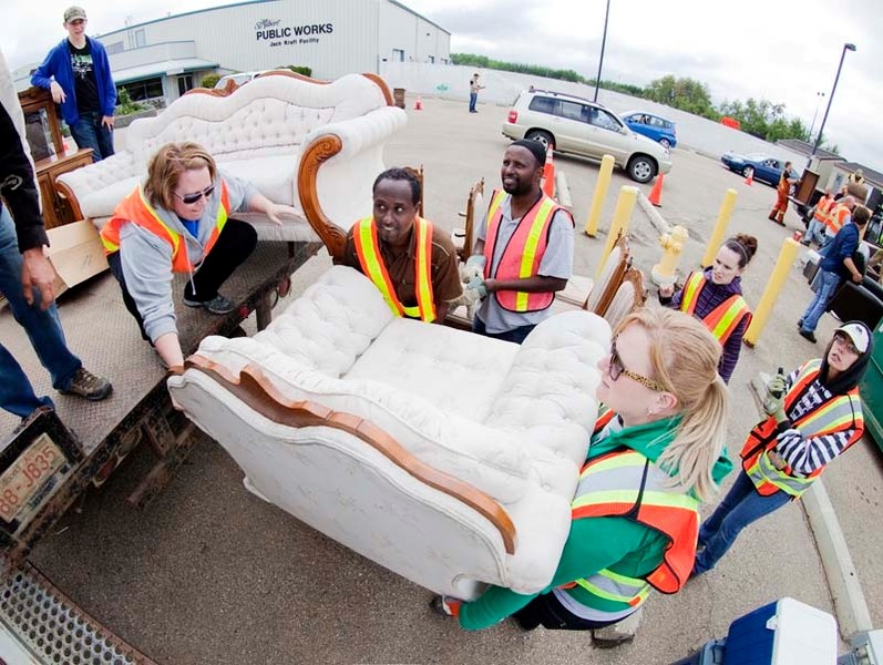 The large item drop-off event runs Saturday from 8 a.m. to 2 p.m.